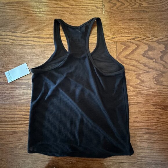 NWT Kinesis Athletic Tank Semi Sheer Stripes Racerback Size XS Black Tank Active - Picture 7 of 8